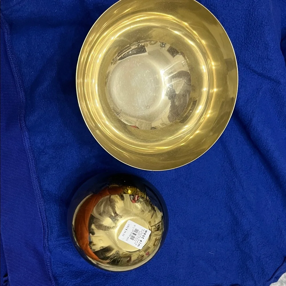 West Elm Gold Decorative Bowls
